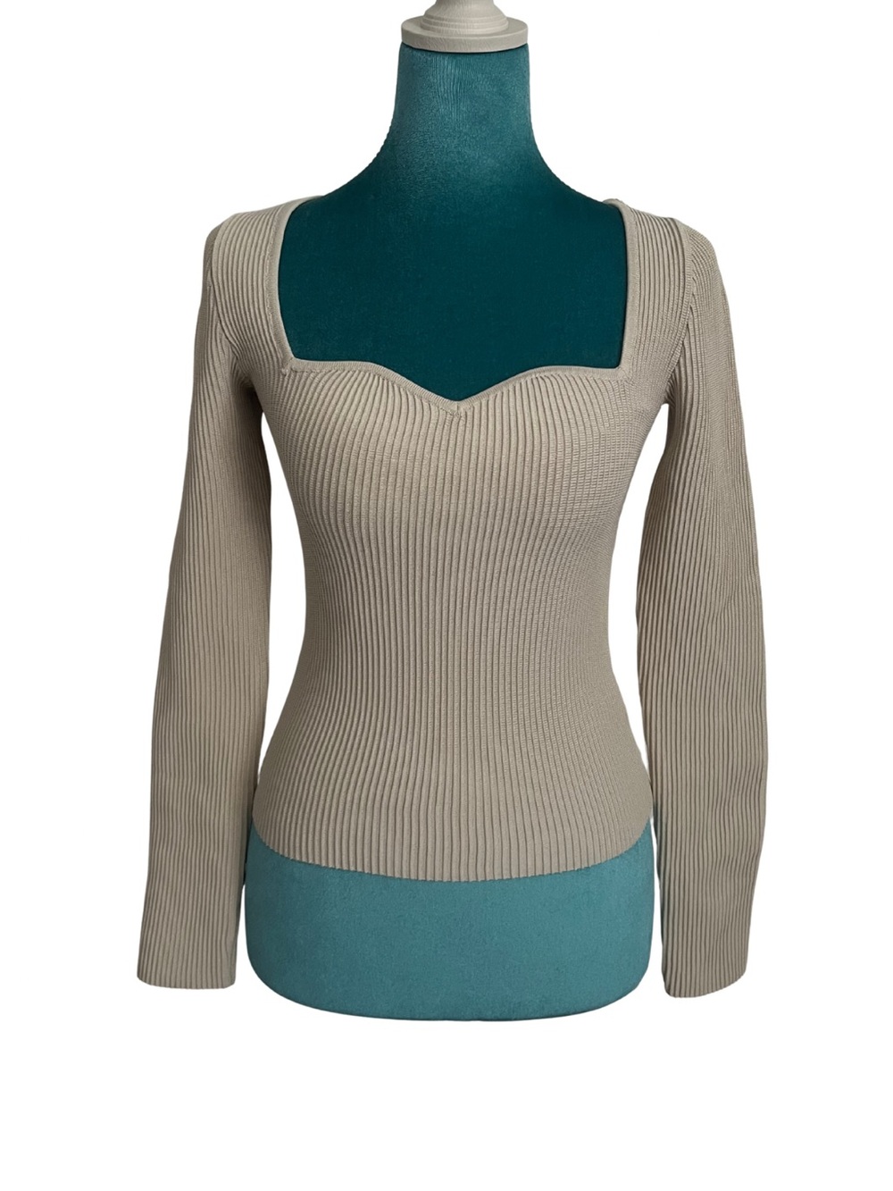 Babaton SCULPT KNIT SWEETHEART LONGSLEEVE